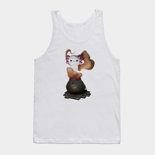 Cute Axolotl the secret wizard Tank Top